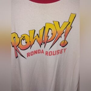 Rowdy Ronda Rousey Graphic Short Sleeve Tee - White/Red